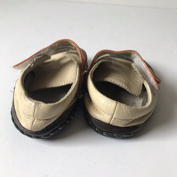 Little Blue Lamb Toddler Baby Leather Shoes Beige Hook & Loop Straps 18-24 month - Picture 2 of 7